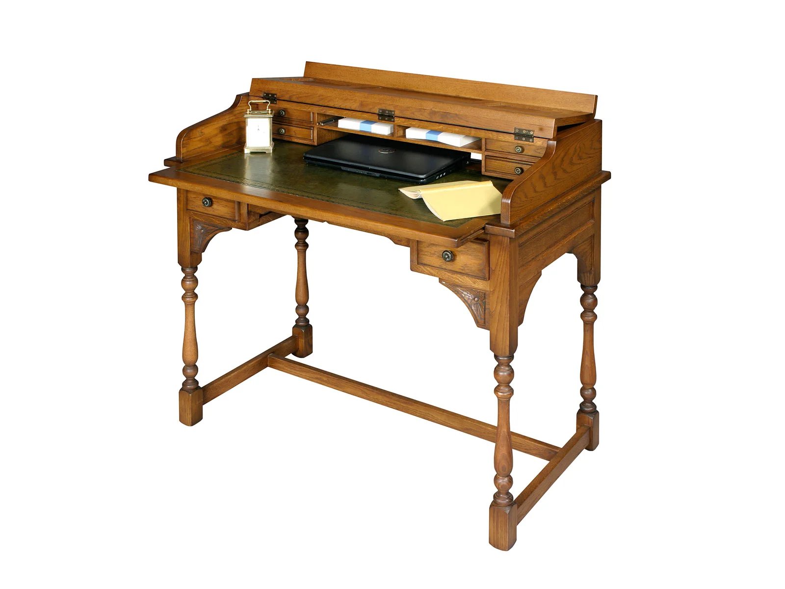 Oak writing outlet desk